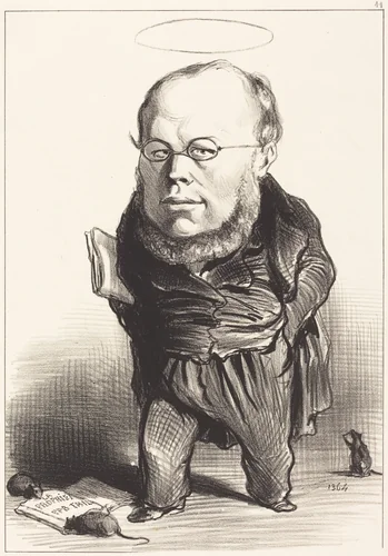 P.J. Proudhon by Honoré Daumier, print, 1849