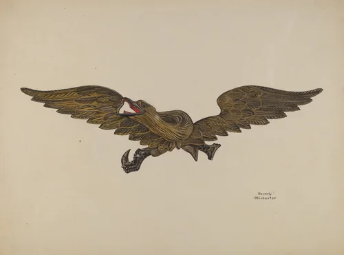 Carved Eagle by Beverly Chichester, index of american design, 1938