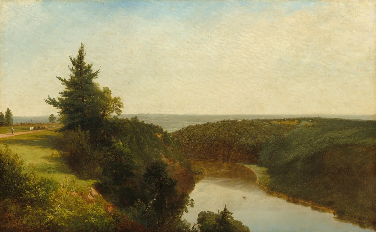 View on the Genesee near Mount Morris by John Frederick Kensett, painting, 1857