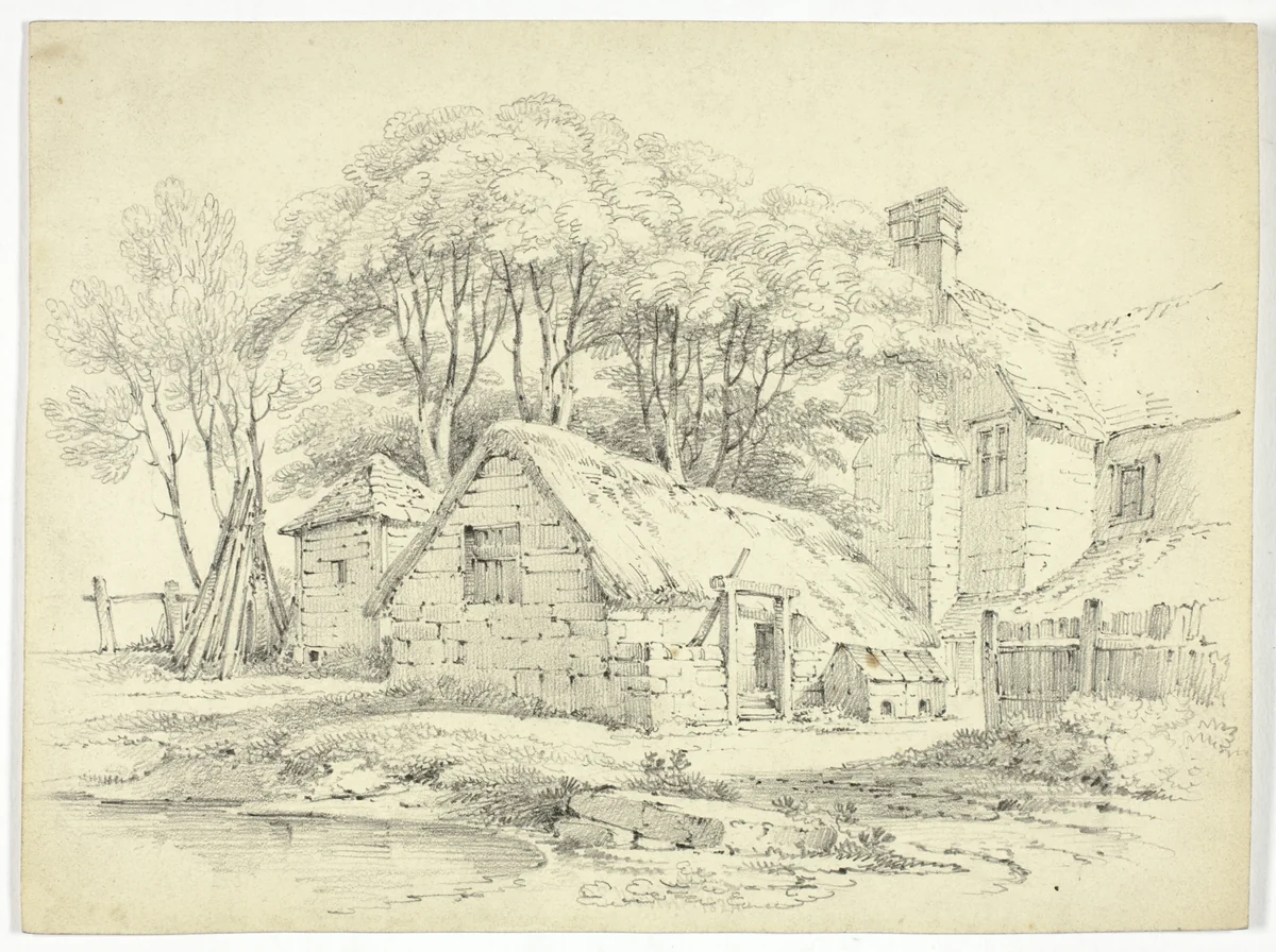 Farm Buildings by Paul Sandby Munn, drawing, 1822