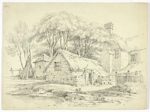 Farm Buildings by Paul Sandby Munn, drawing, 1822