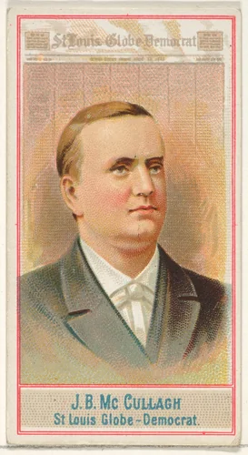 J.B. McCullagh, St. Louis Globe-Democrat, from the American Editors series (N1) for Allen & Ginter Cigarettes Brands by Allen & Ginter, print, 1887