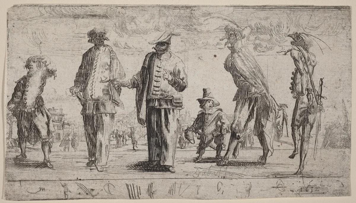Pantaloons by Stefano della Bella, print, 1632