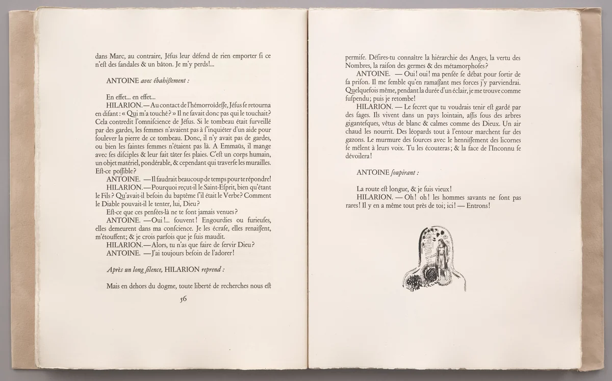 Tailpiece (page 57) from La Tentation de Saint-Antoine by Odilon Redon, illustrated book, 1910