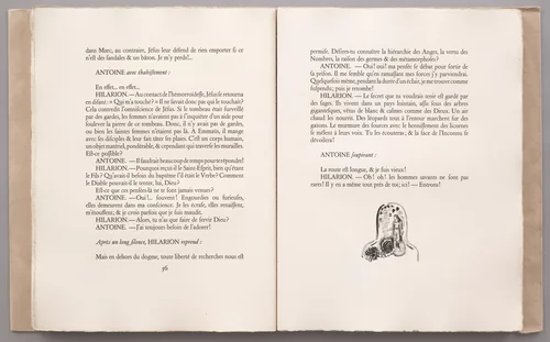 Tailpiece (page 57) from La Tentation de Saint-Antoine by Odilon Redon, illustrated book, 1910