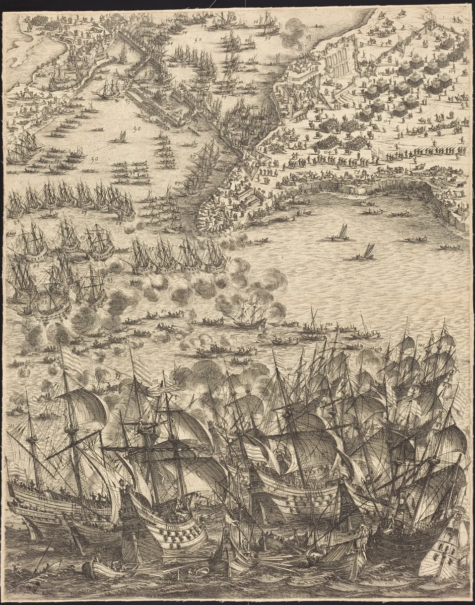 The Siege of La Rochelle [plate 11 of 16; set comprises 1952.8.97-112] by Jacques Callot, print, 1628-1631