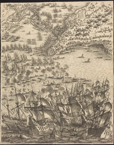 The Siege of La Rochelle [plate 11 of 16; set comprises 1952.8.97-112] by Jacques Callot, print, 1628-1631