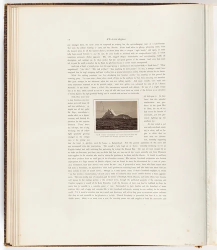 "Iceberg drifting with the current about two miles the hour, and was two hundred feet above the Water", by George P. Critcherson, John L. Dunmore, William Bradford, photograph, 1869