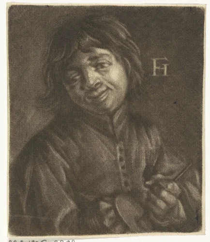 Jongen met een rommelpot by Johannes de Groot, print, 1698-1776