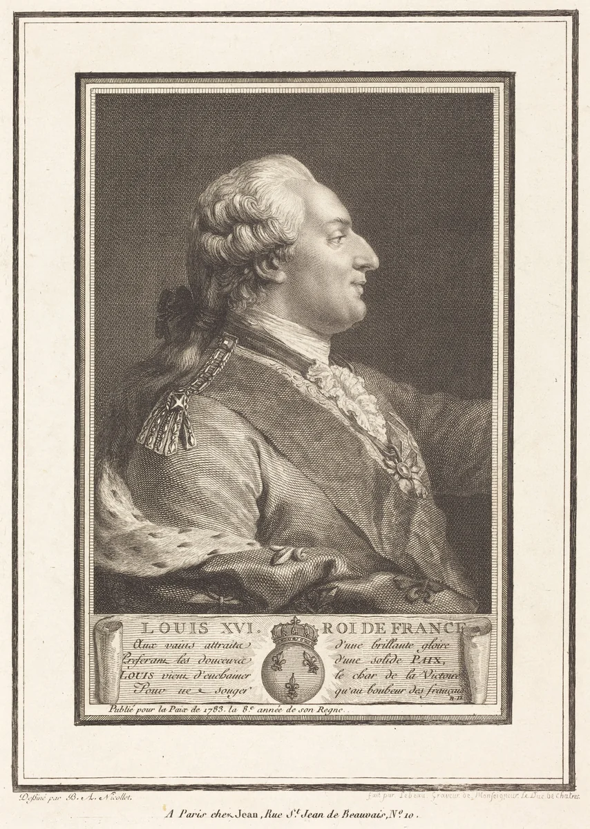Louis XVI, Roi de France by Pierre Adrien Le Beau, print, 1783
