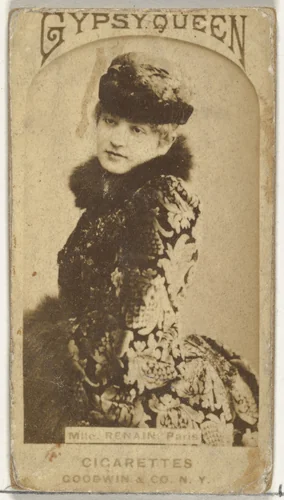 Mlle. Renain, Paris, from the Actors and Actresses series (N171) for Gypsy Queen Cigarettes by Goodwin & Company, photograph, 1886-1890