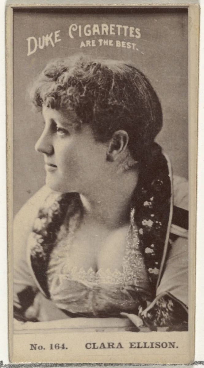 Card Number 164, Clara Ellison, from the Actors and Actresses series (N145-6) issued by Duke Sons & Co. to promote Duke Cigarettes by W. Duke, Sons & Co., photograph, 1880-1889