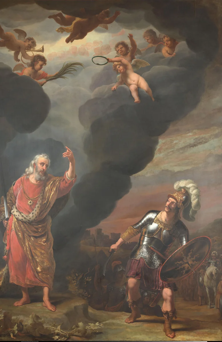 The Captain of God's Army Appearing to Joshua by Ferdinand Bol, painting, 1660-1663