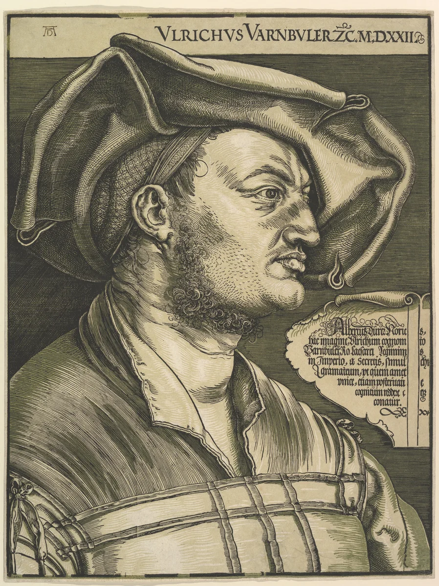 Portrait of Ulrich Varnbuler by Albrecht Dürer, print, 1485-1528