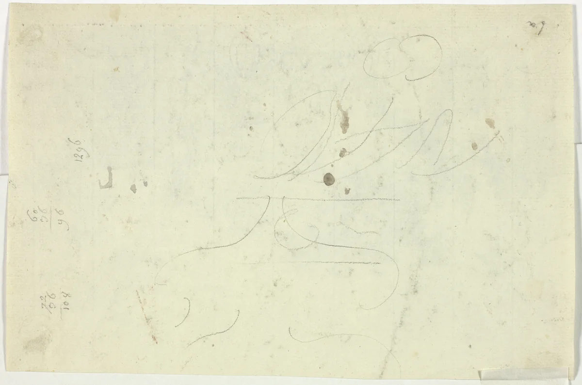 Sketch and Sums by Pierre Antoine Mongin, drawing, 1781-1827