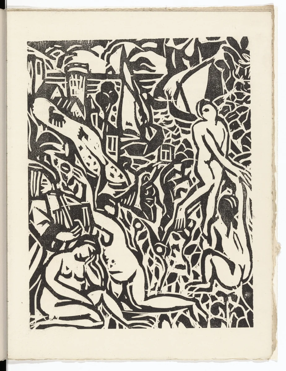 Plate (folio 38) from L'Enchanteur pourrissant by André Derain, illustrated book, 1909