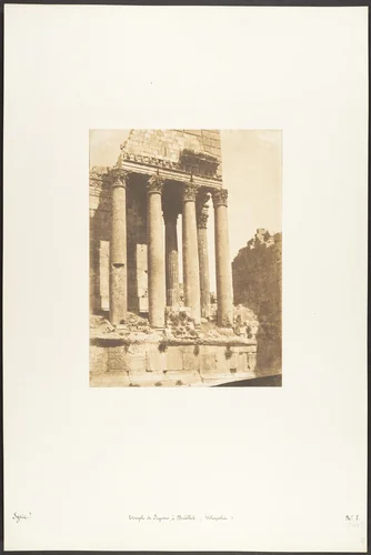 Temple de Jupiter, à Baâlbek (Héliopolis) by Maxime Du Camp, photograph, 1850