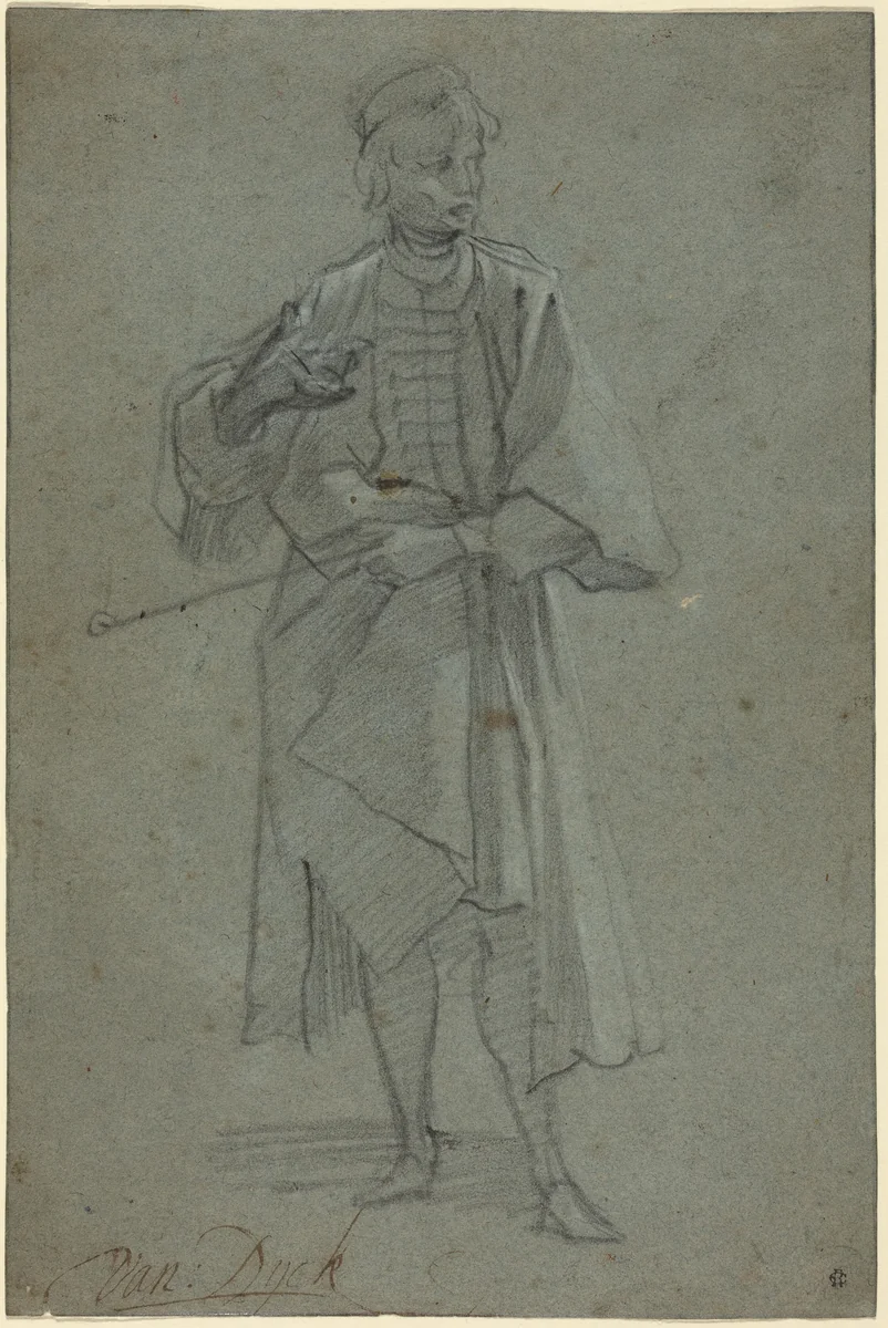 Figure of a Man [recto] by Ventura Salimbeni, drawing, 1567-1613