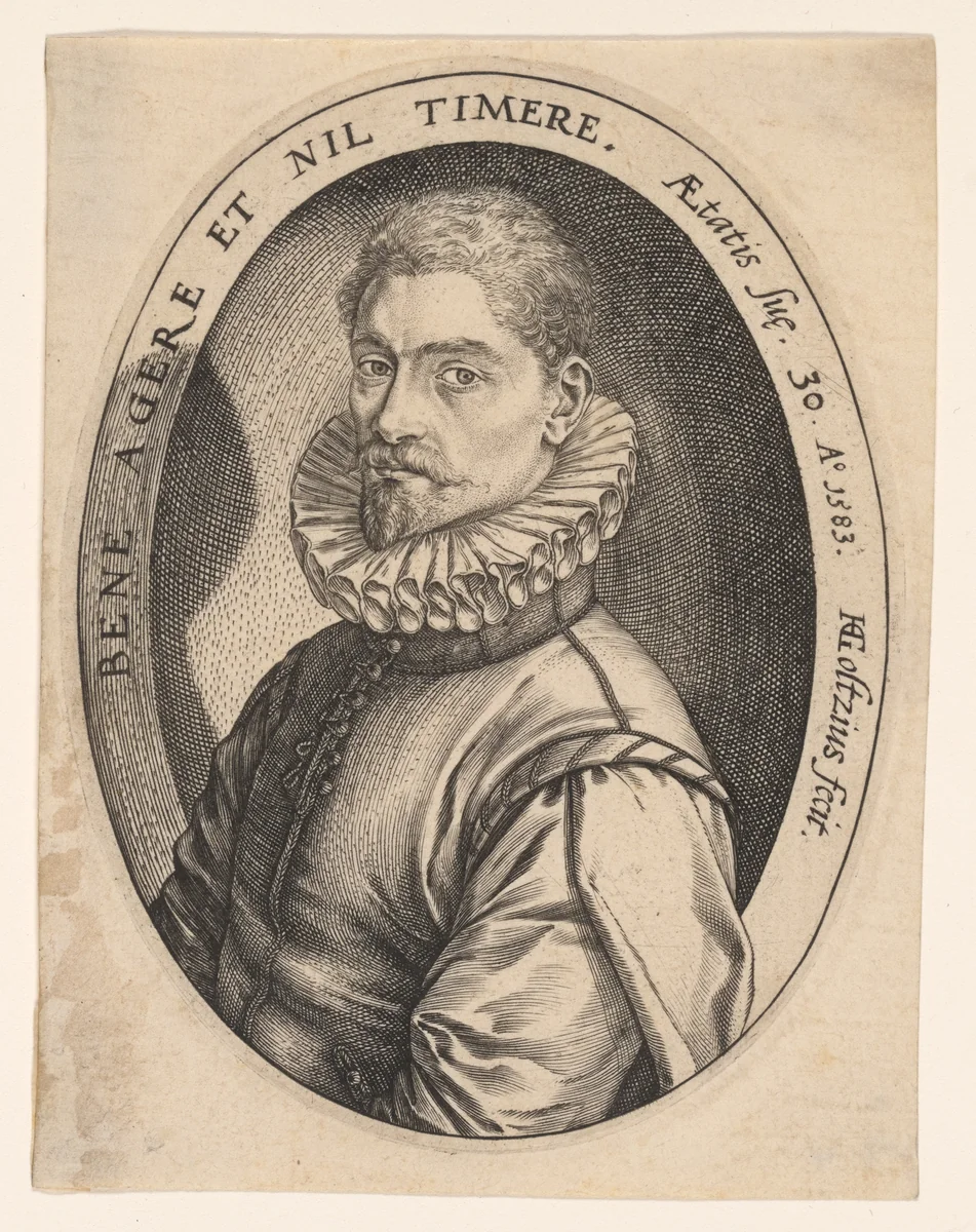 Hieronymous Scholiers by Hendrick Goltzius, print, 1583