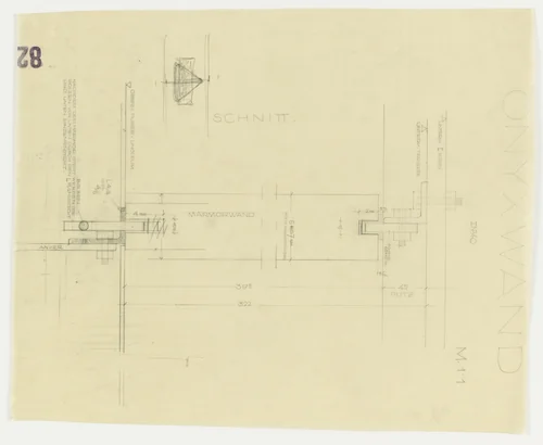 Tugendhat House, Brno, Czech Republic (Sections) by Ludwig Mies van der Rohe, mies van der rohe archive, 1928