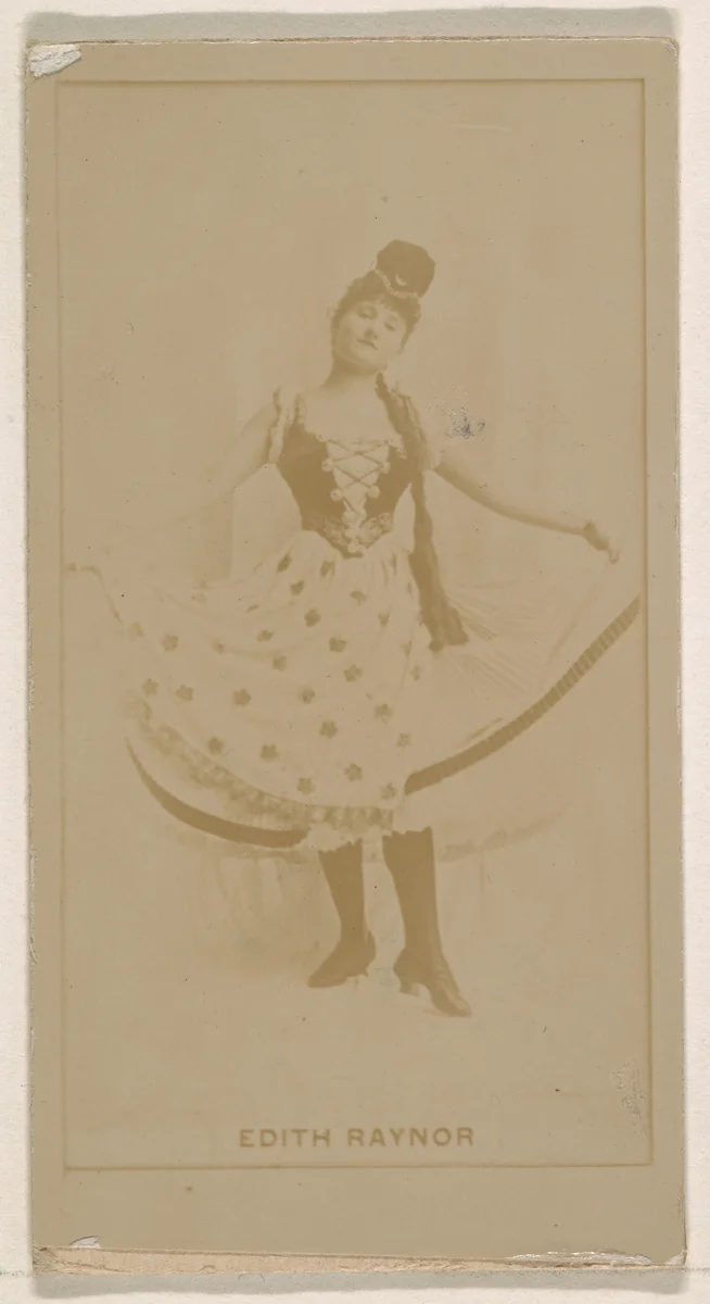 Edith Raynor, from the Actresses series (N245) issued by Kinney Brothers to promote Sweet Caporal Cigarettes by Kinney Brothers Tobacco Company, photograph, 1890