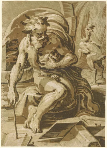 Diogenes by Ugo da Carpi, print, 1527