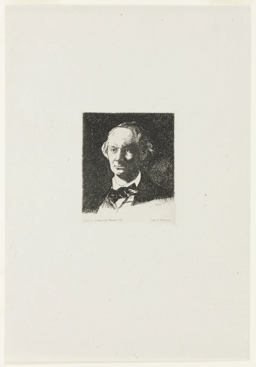 Charles Baudelaire, Full Face III by Édouard Manet, print, 1869
