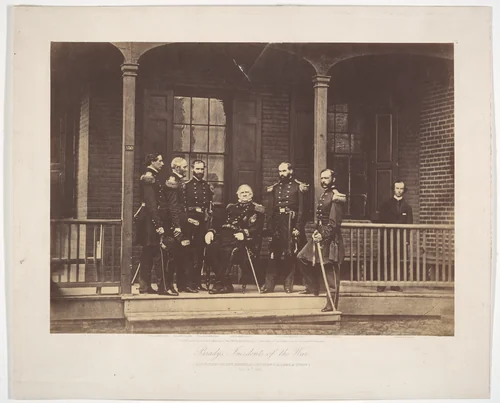 Lieutenent General Scott, General-in-Chief U.S. Army, & Staff by Mathew Brady, photograph, 1861