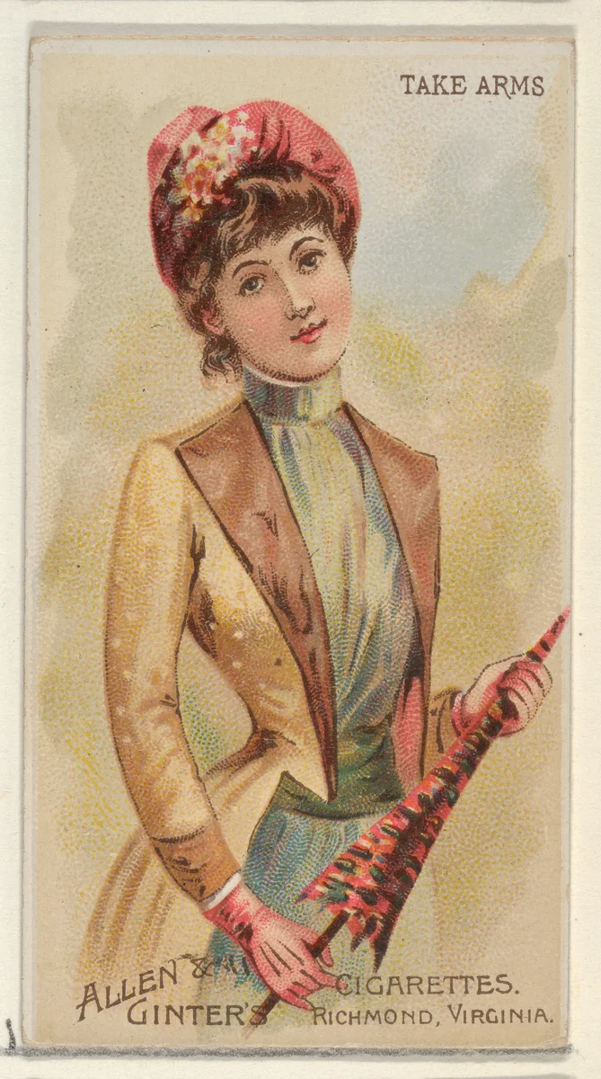 Take Arms, from the Parasol Drills series (N18) for Allen & Ginter Cigarettes Brands by Allen & Ginter, print, 1888