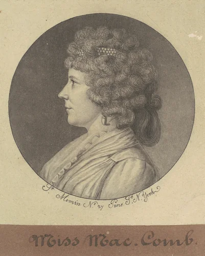 Margaret Marshall Armstrong by Charles B. J. Févret de Saint-Mémin, print, 1797