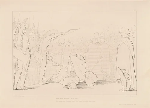 Mute, Gazing, Agonizing... by Lumb Stocks
George Elgar Hicks
Thomas Campbell, print, 1846