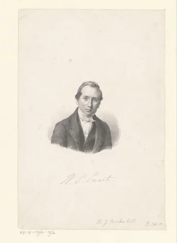 Portret van Willem Simon Swart by anonymous, print, 1822-1845