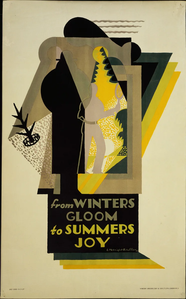 From Winters Gloom to Summers Joy by E. McKnight Kauffer, design, 1927