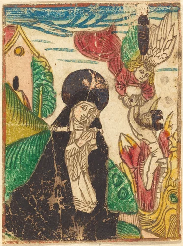 Saint Ottilia by German 15th Century, print, 1480