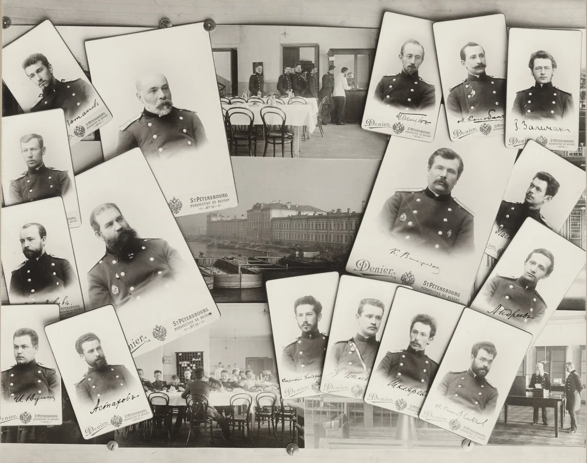 Russian Naval Officers, St. Petersburg by Denier Studio, photograph, 1900
