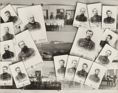 Russian Naval Officers, St. Petersburg by Denier Studio, photograph, 1900