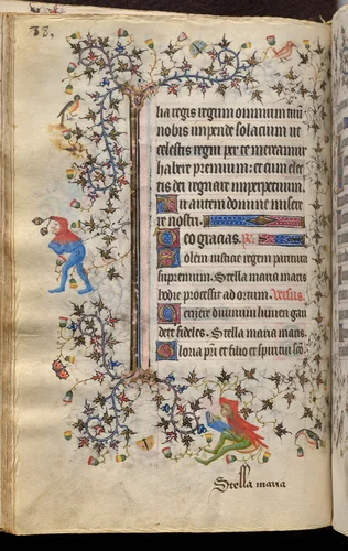 Hours of Charles the Noble, King of Navarre (1361-1425): fol. 44v, Text by Master of the Brussels Initials and Associates, book, 1400-1410