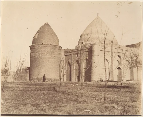 [The Tower of 'Chihil Dukhtaran', Mausoleum of 40 daughters, 1056.] by Luigi Pesce, photograph, 1840-1869