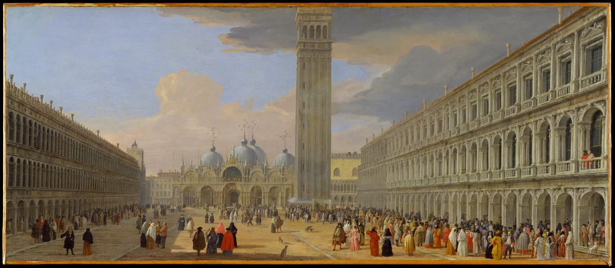 Piazza San Marco, Venice by Luca Carlevaris, painting, 1706-1712