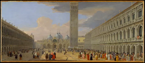Piazza San Marco, Venice by Luca Carlevaris, painting, 1706-1712