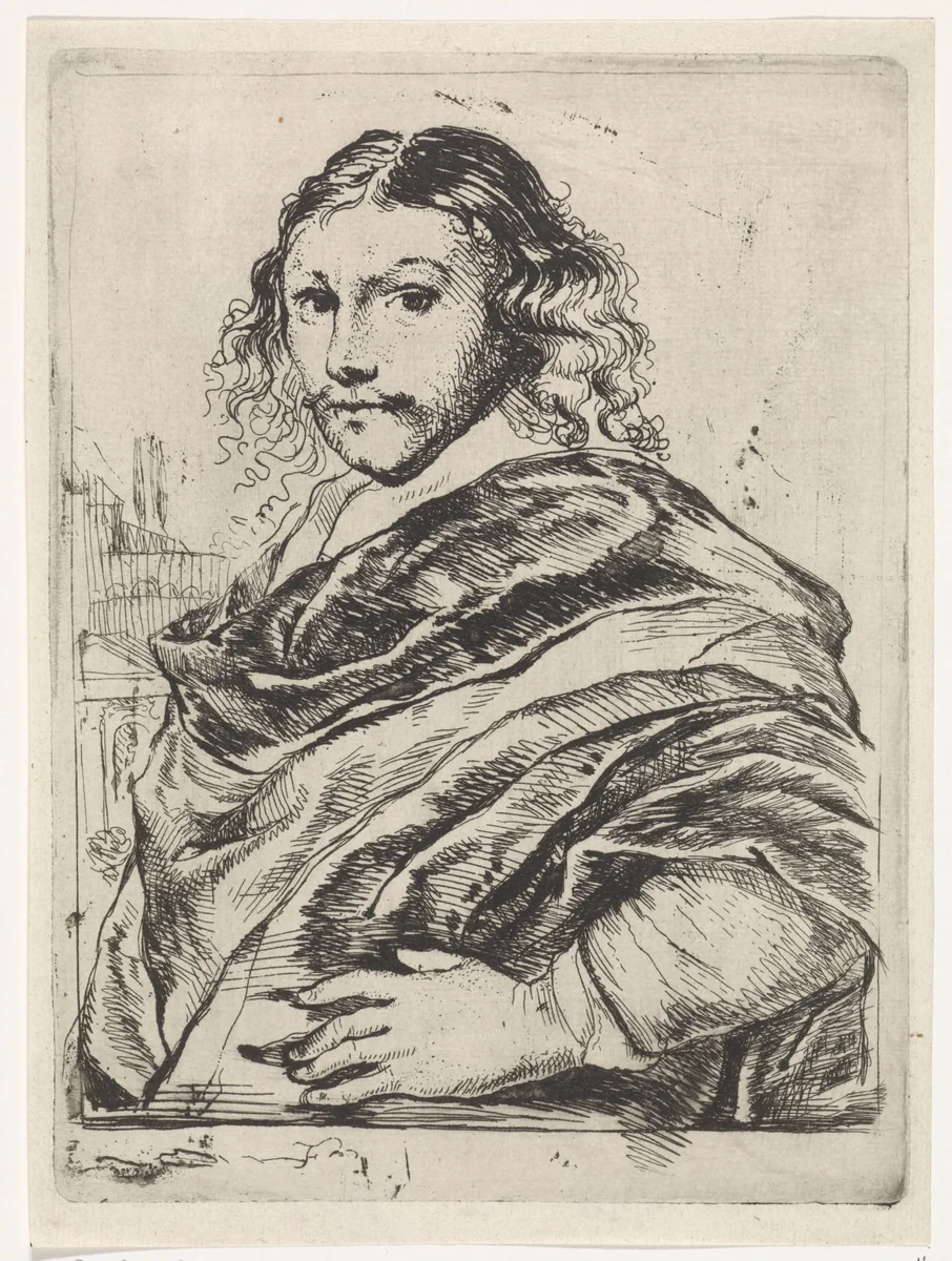 Portret van Frans van Mieris (I) by Carel de Moor, print, 1665-1738