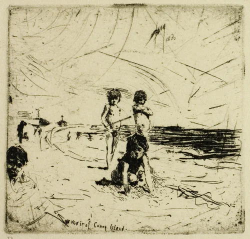 Souvenir of Coney Island by Robert Frederick Blum, print, 1880