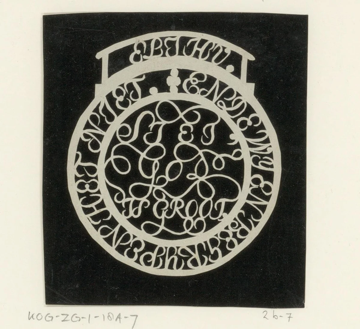 Spreuk: Siet God is groot, ende wij en begrijpen het niet by anonymous, other, 1750-1849