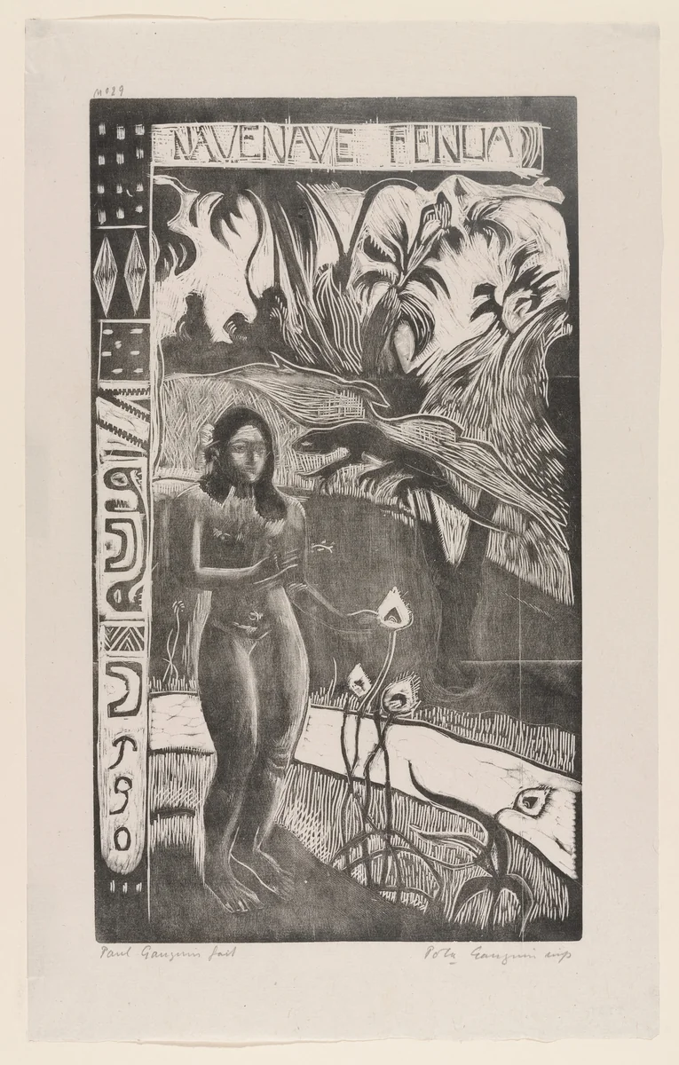 Nave Nave Fenua (Wonderful Earth) by Paul Gauguin, print, 1894