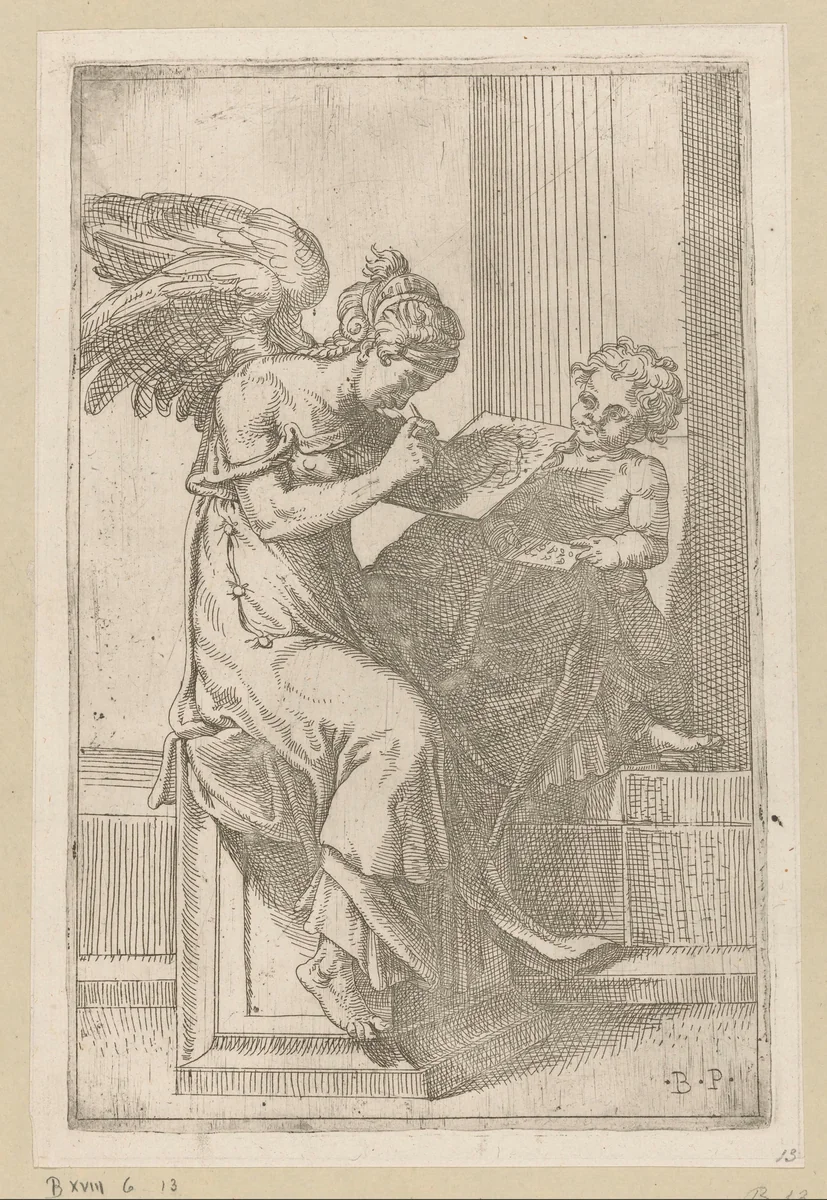 Schilderkunst (Pictura) by Unknown, print, 1539-1592