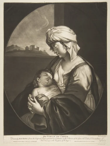 Virgin and Child by Robert Laurie, print, 1772