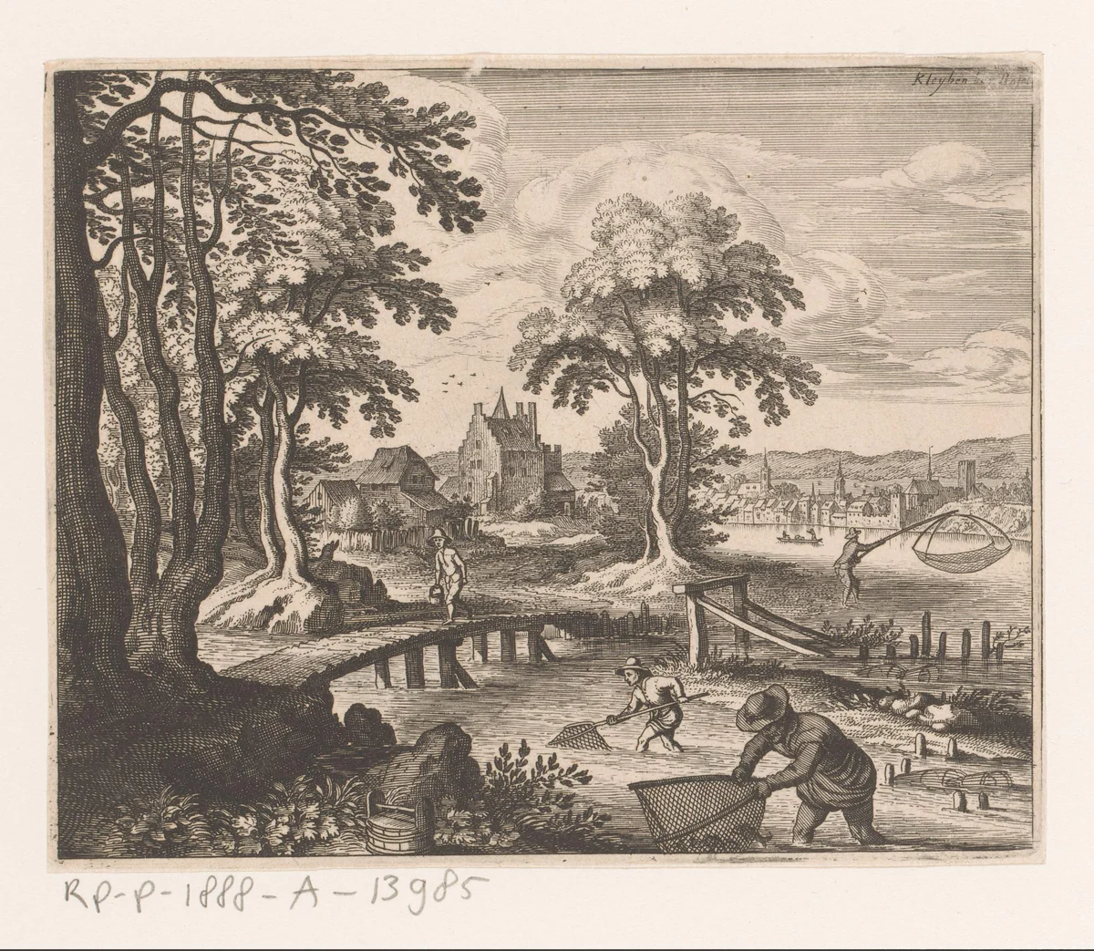 Kleyben bij Bazel by Matthäus Merian, print, 1625