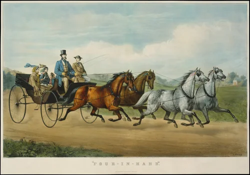 "Four-in-Hand" by Louis Maurer, print, 1861
