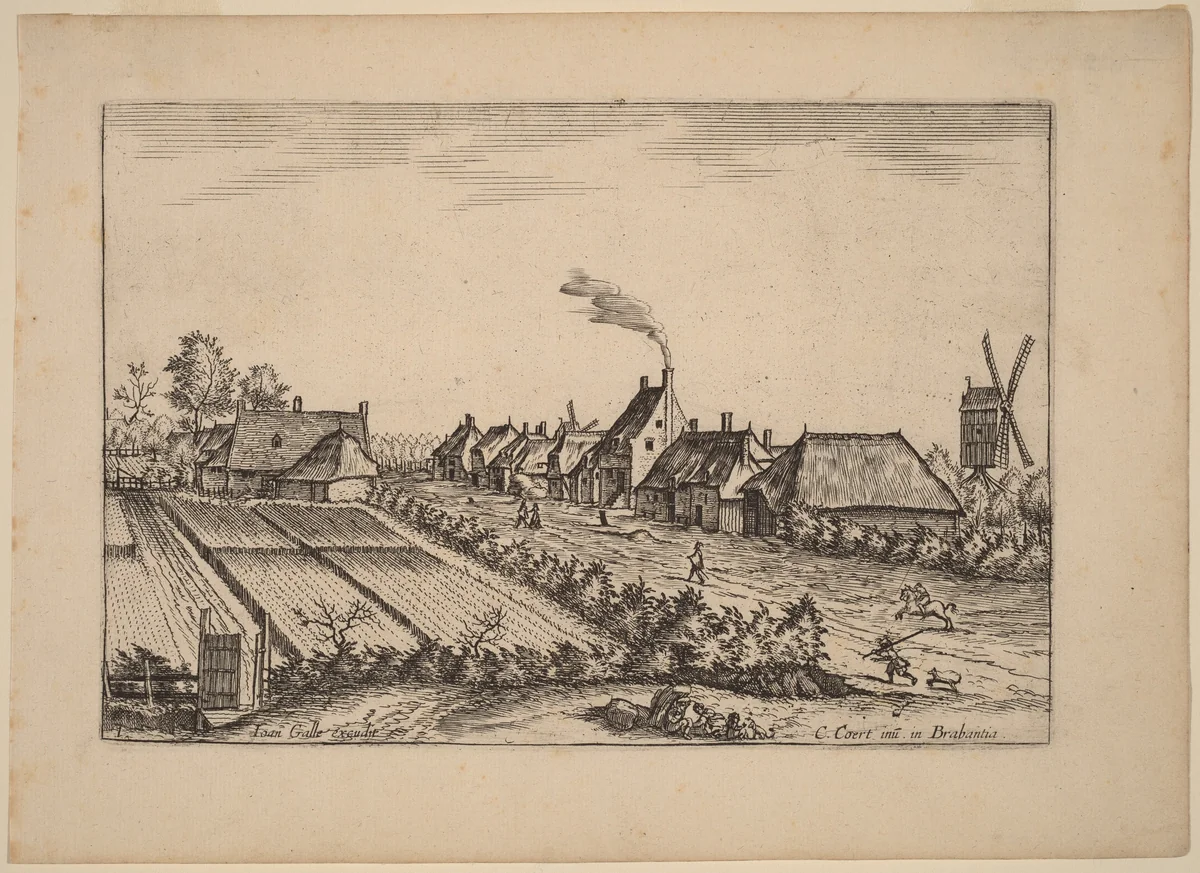 Fields and a Village Road with Post Mill by Lucas van Doetechum
Johannes van Doetechum the Elder
Master of the Small Landscapes, print, 1676