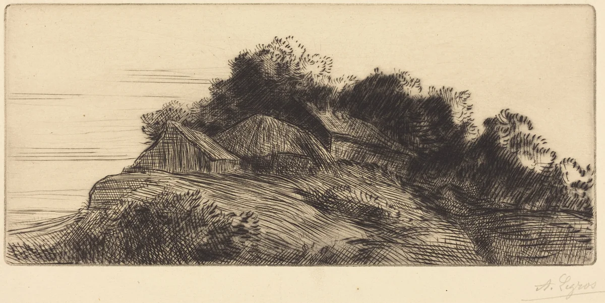 Landscape (Paysage) by Alphonse Legros, print, 1837-1911